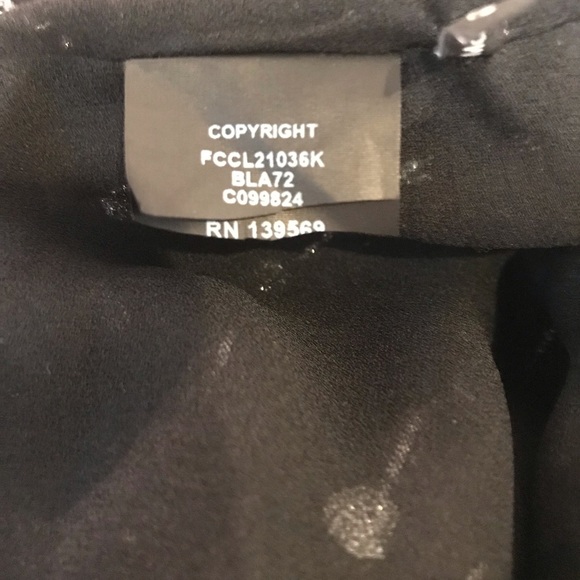 The Kooples Black Silver Smart Shirt with Puffed Sleeves and Polka Dot - Picture 10 of 12